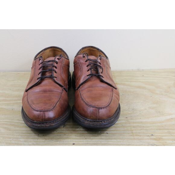 Allen Edmonds Shoes Mens 8 EEE Brown Leather Wilbert Oxfords Derby USA - Picture 2 of 11